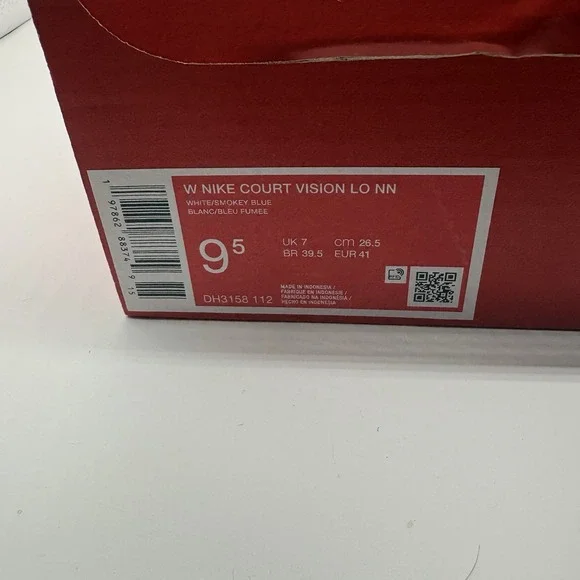 Nike Court Vision Lo NN Low Top White Smokey Blue DH3158-112 Womens Size 9.5 - Picture 7 of 8